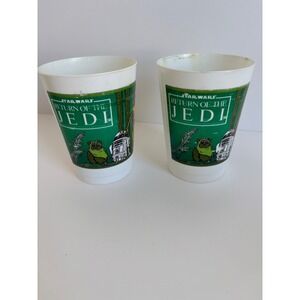 Vintage 1983 Star Wars Return of the Jedi Pepperidge Farm Plastic Tumblers Set 2